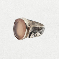 Peach Chalcedony Ring