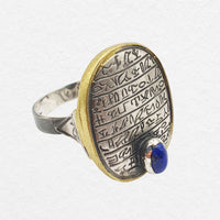 Lapis Hieroglyph Ring