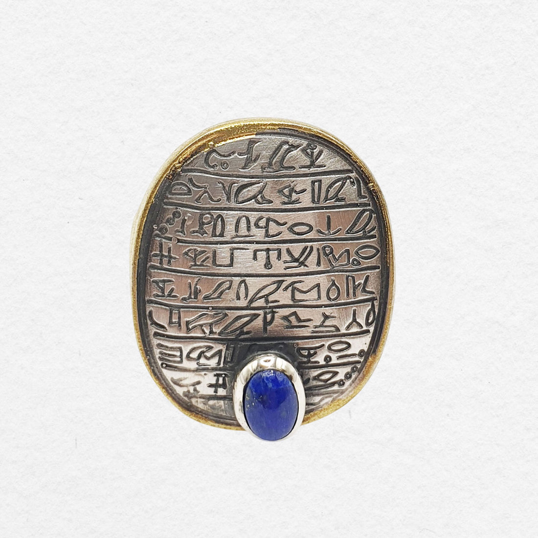 Lapis Hieroglyph Ring