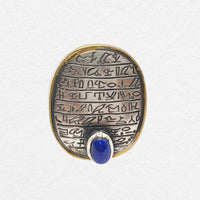 Lapis Hieroglyph Ring