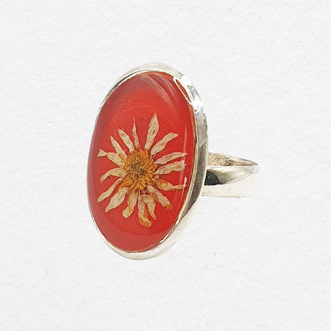 Silver Floral Ring