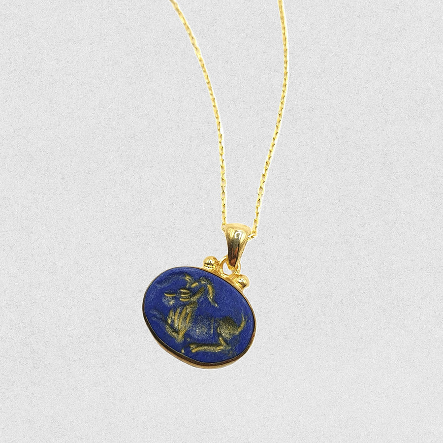 Capricorn Lapis Necklace