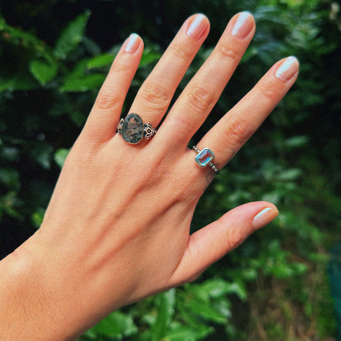 Midnight Lotus Ring