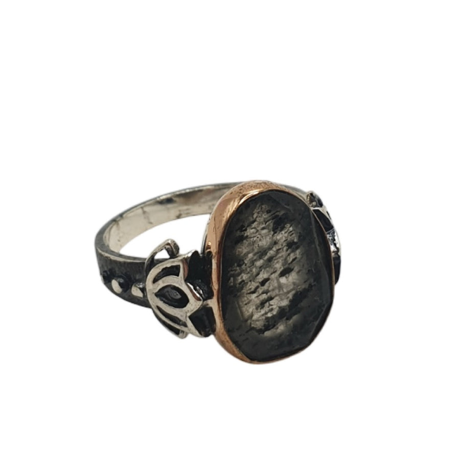 Midnight Lotus Ring