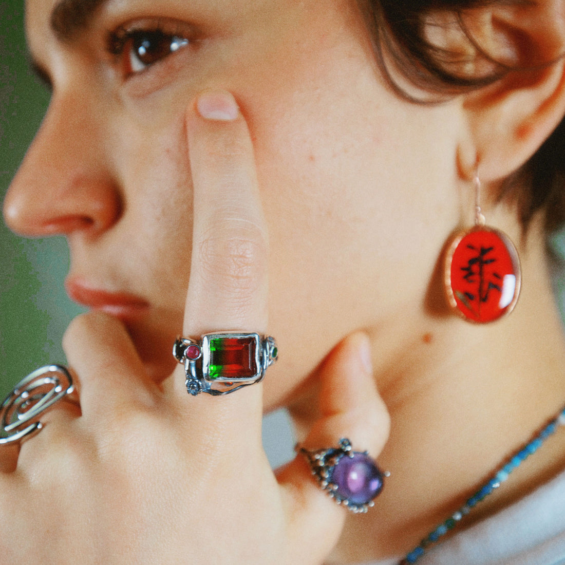 Watermelon Tourmaline Ring